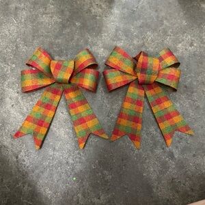 Festive Plaid Holiday Bows - Red, Green, Yellow